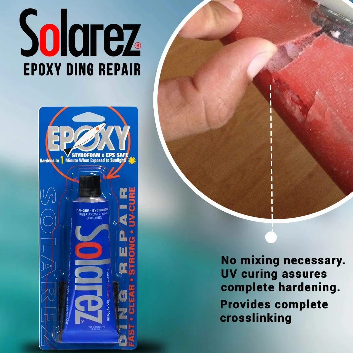 Solarez Repair Reparatur Kit Wakeboard Surfbrett Kite Kneeboard Mono Wasserski