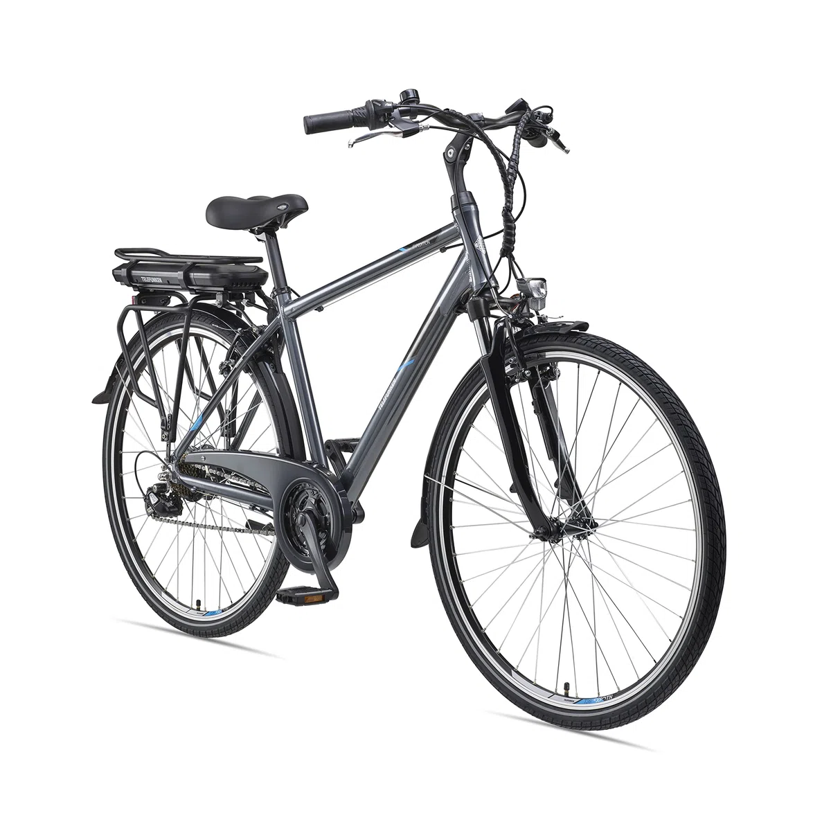 TELEFUNKEN E-Bike 28 Zoll für Damen & Herren | Trekking-Fahrrad mit 21-Gang Kettenschaltung | Elektrofahrrad mit 250W Hinterradmotor und Li-Ion-Akku | Pedelec mit V-Bremsen und LED-Beleuchtung