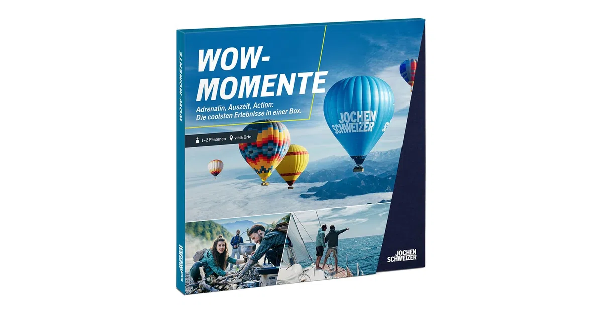 JOCHEN SCHWEIZER Geschenkbox Wow-Momente | Die coolsten Erlebnisse in einer Box