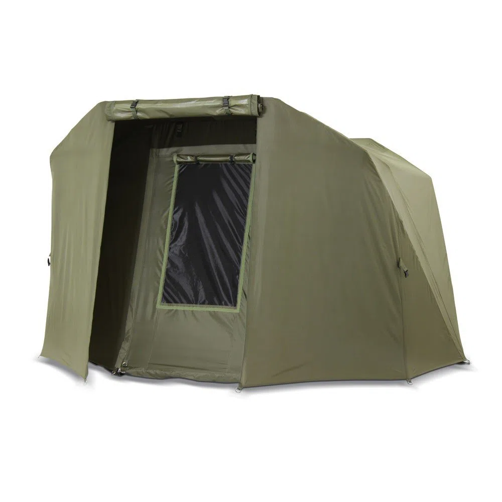 Lucx® Winterskin Überwurf Overwrap Skin für Bivvy Coon Karpfenzelt 1 bis 2 Mann (Kein Zelt nur Überwurf), Oliv Grün