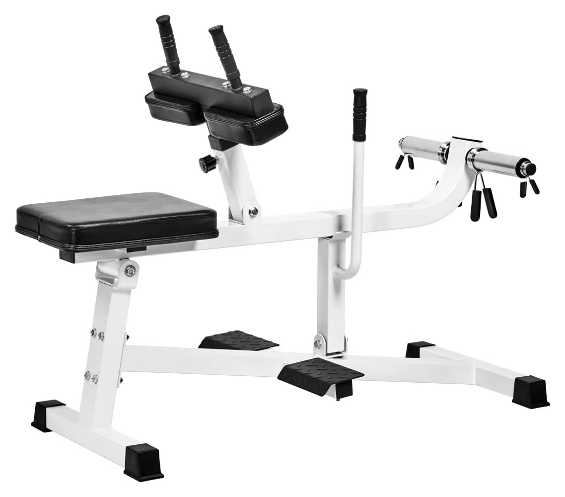 Bad Company Wadenmaschine sitzend I Fitnessgerät für das Wadentraining passend für 30/31 mm oder 50/51 mm Hantelscheiben I BCA-06
