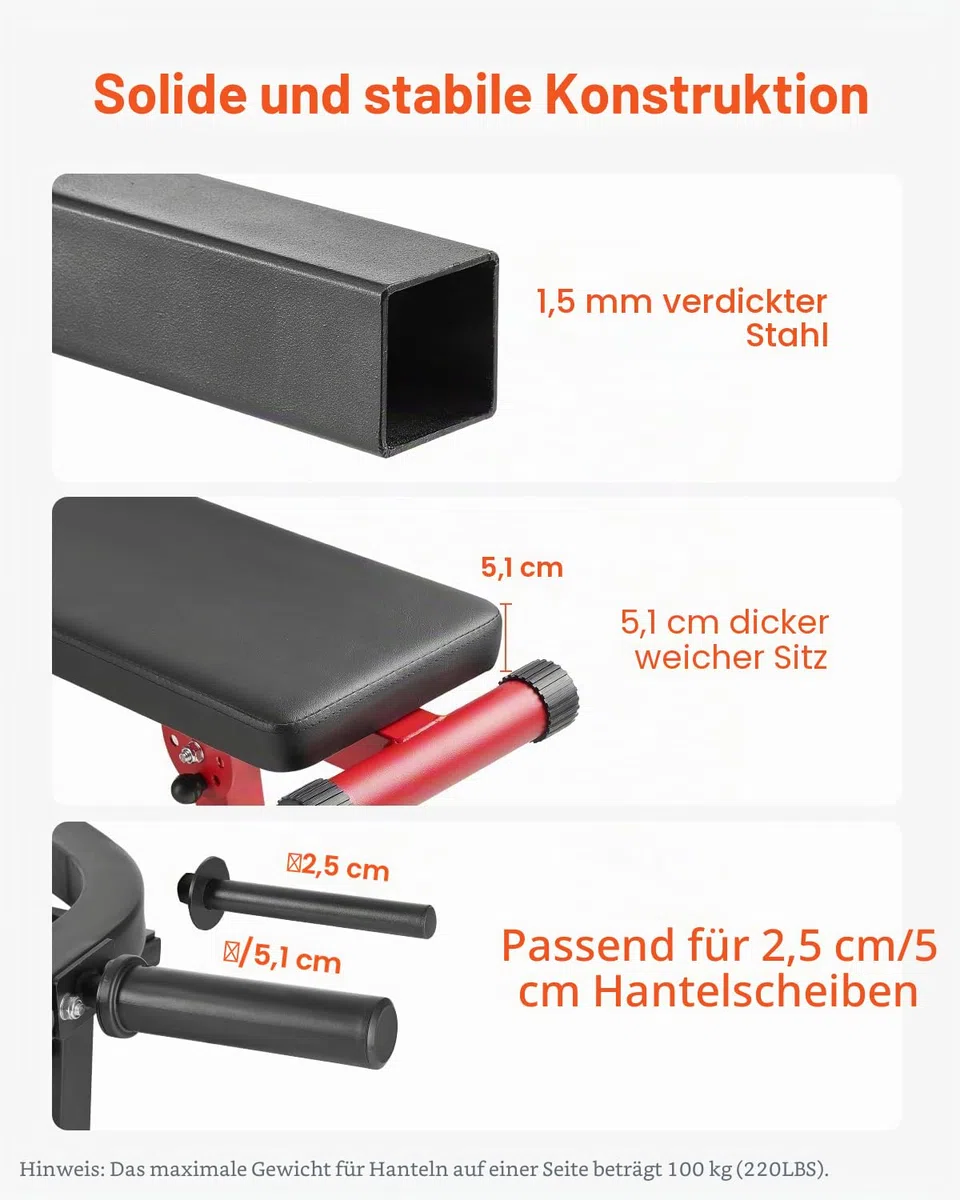 VEVOR Brustpresse, 204 kg belastbares Bankdrückset, verstellbare Flache Schrägbank mit unabhängigen konvergierenden Armen, obere Brust-Ausrüstung, Heim-Fitnessgerät für Brust Bauchmuskeltraining