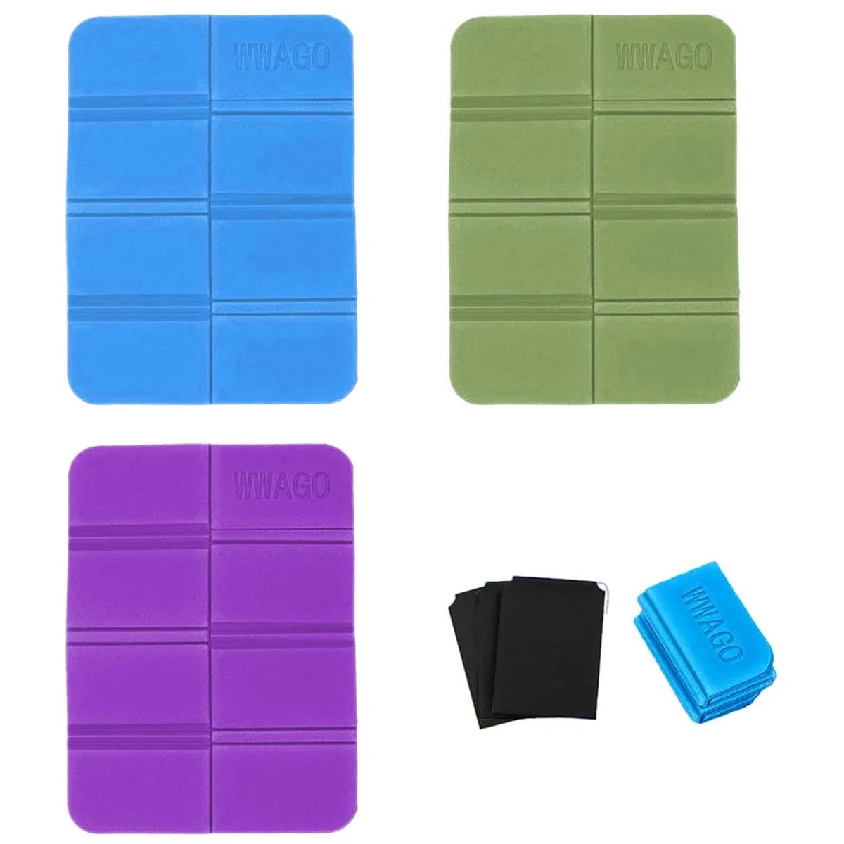 3 Stück Thermo Sitzkissen Outdoor Faltbar Sitzunterlage XPE Sitzmatte Wasserdicht Thermositzauflagen Tragbar Spielplatz Matte Kinder für Unterwegs Garten Camping Picknick Wandern