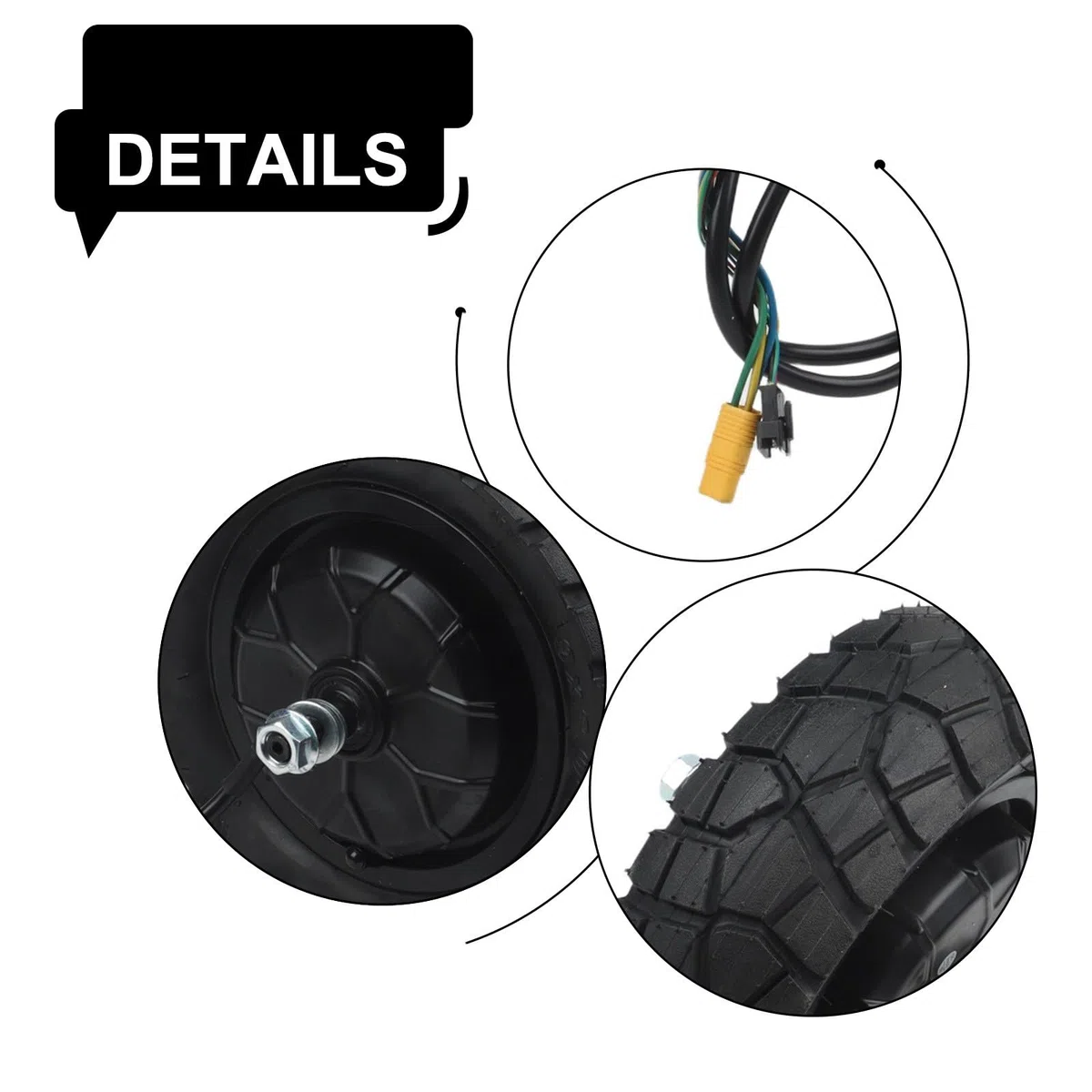 G2 ProDB Elektroroller-Teile, 48 V 600 W Motor mit 9 x 3,0-5,5 schlauchlosen Reifen, Rahmen aus Aluminiumlegierung, Zubehör für Pendler im Freien