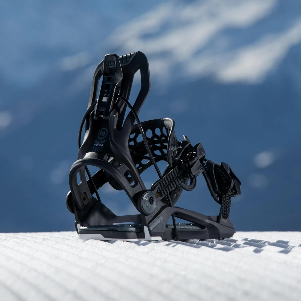 Nidecker Flow Fenix Snowboard Bindungen – Mid-Flex All-Mountain Bindung mit Asym UniBack & Eva Base