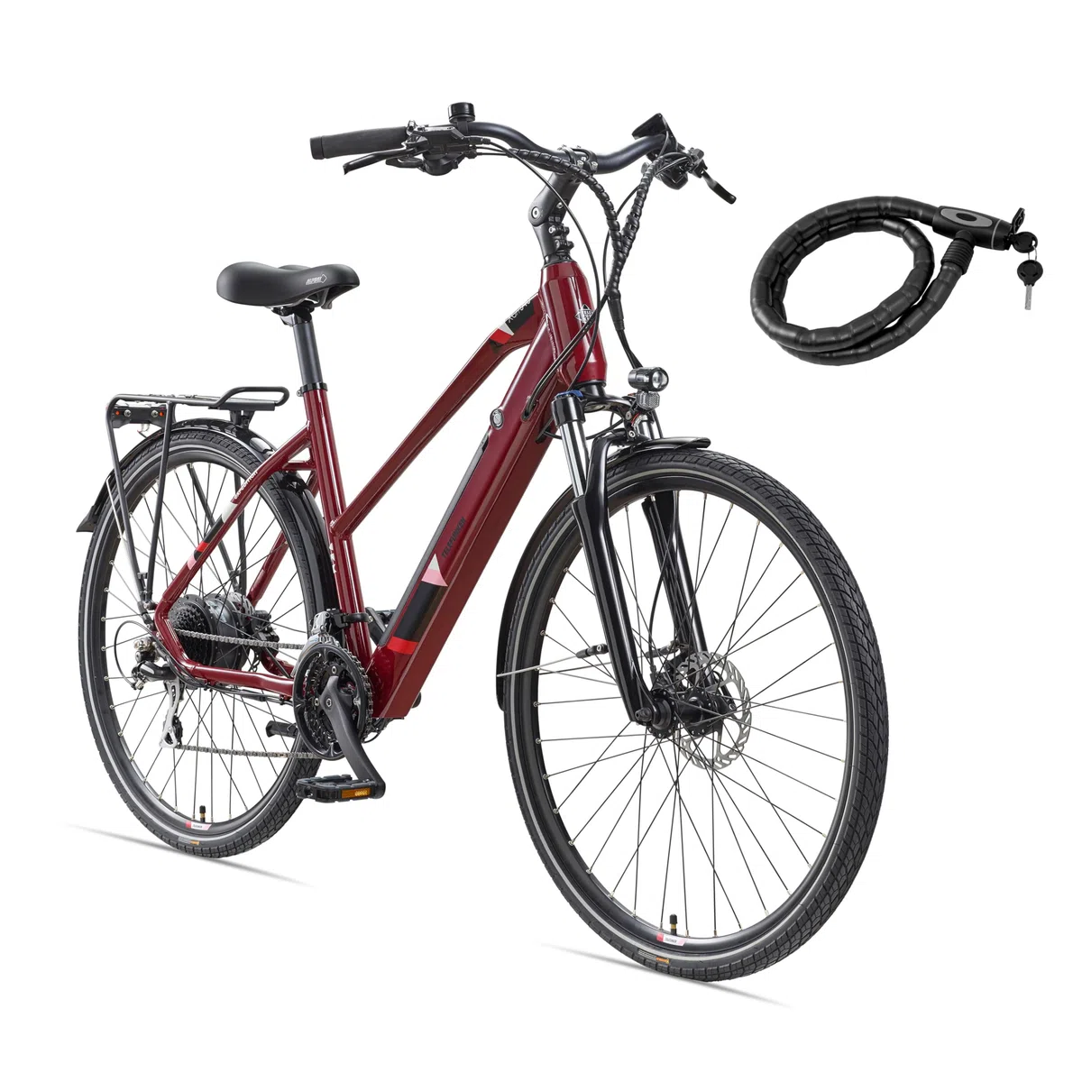 TELEFUNKEN E-Bike 28 Zoll Fahrrad für Damen & Herren | Trekking Pedelec mit 8-Gang / 24-Gang Kettenschaltung & Scheibenbremsen | Elektrofahrrad mit 250 W Heckmotor & integriertem 417,6 Wh Li-Ion-Akku