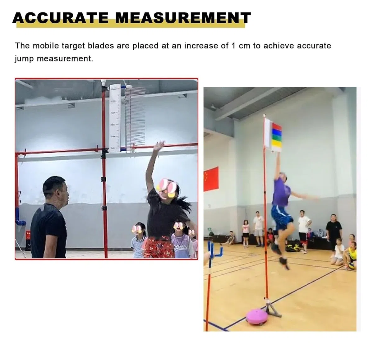 Vertikalsprung-Messgerät, Vertikale Testwaage for das Fitnessstudio, Basketball-Messgerät, stabiles Sprungkraftmessgerät, Fitness-Stange