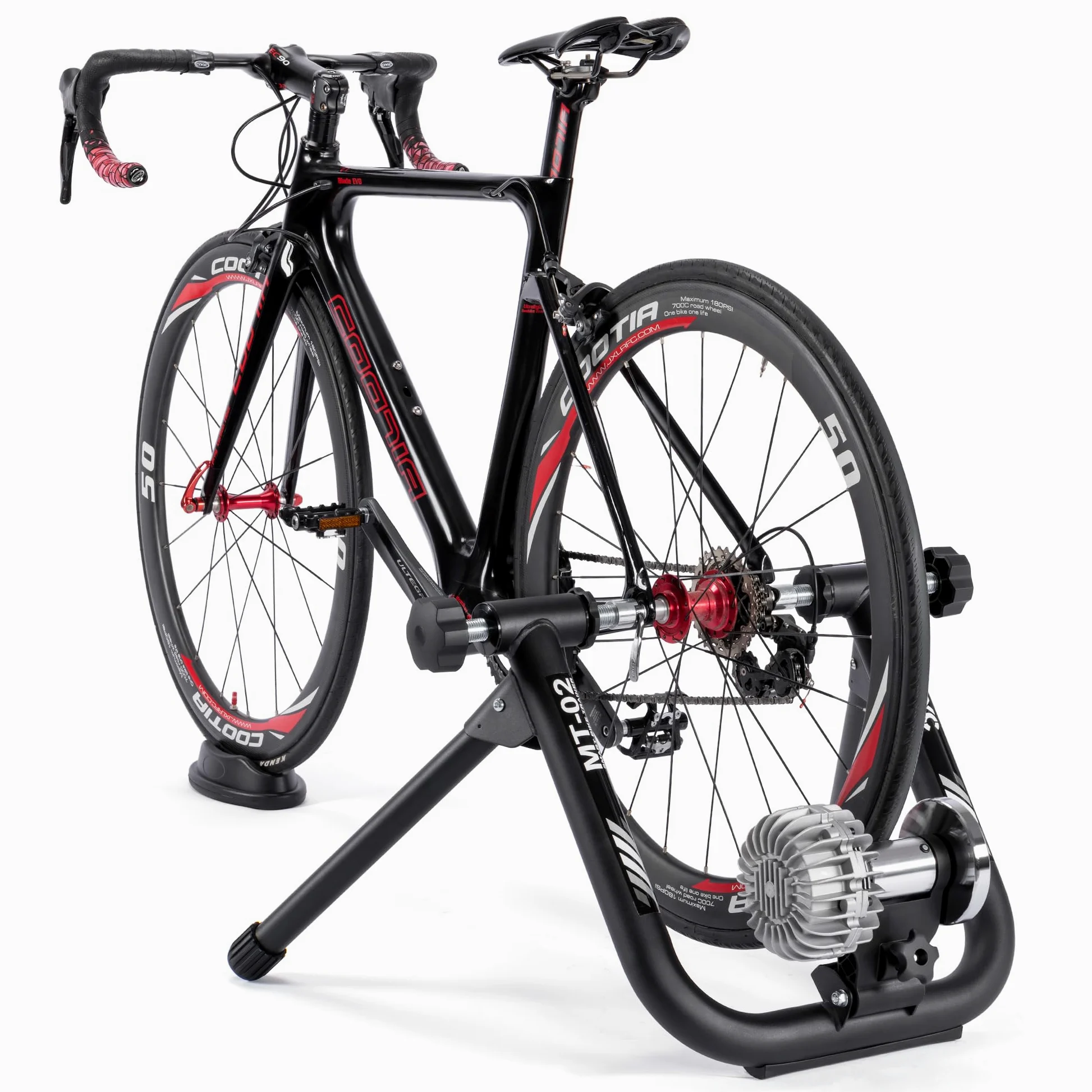 CXWXC Smart Fahrradtrainer – Fluid Rollentrainer für 26–29 Zoll und 700C Fahrräder – Geräuscharmer Heimtrainer kompatibel mit Zwift