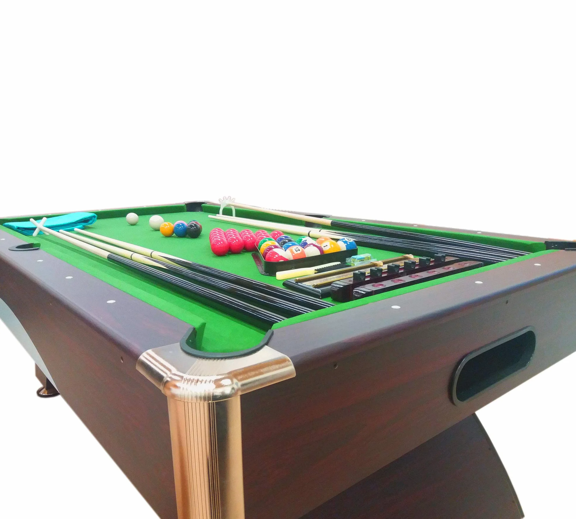 Billardtisch Billard Billard-Spiel mit Containerbänke 8FT Leonida GRÜN Neue