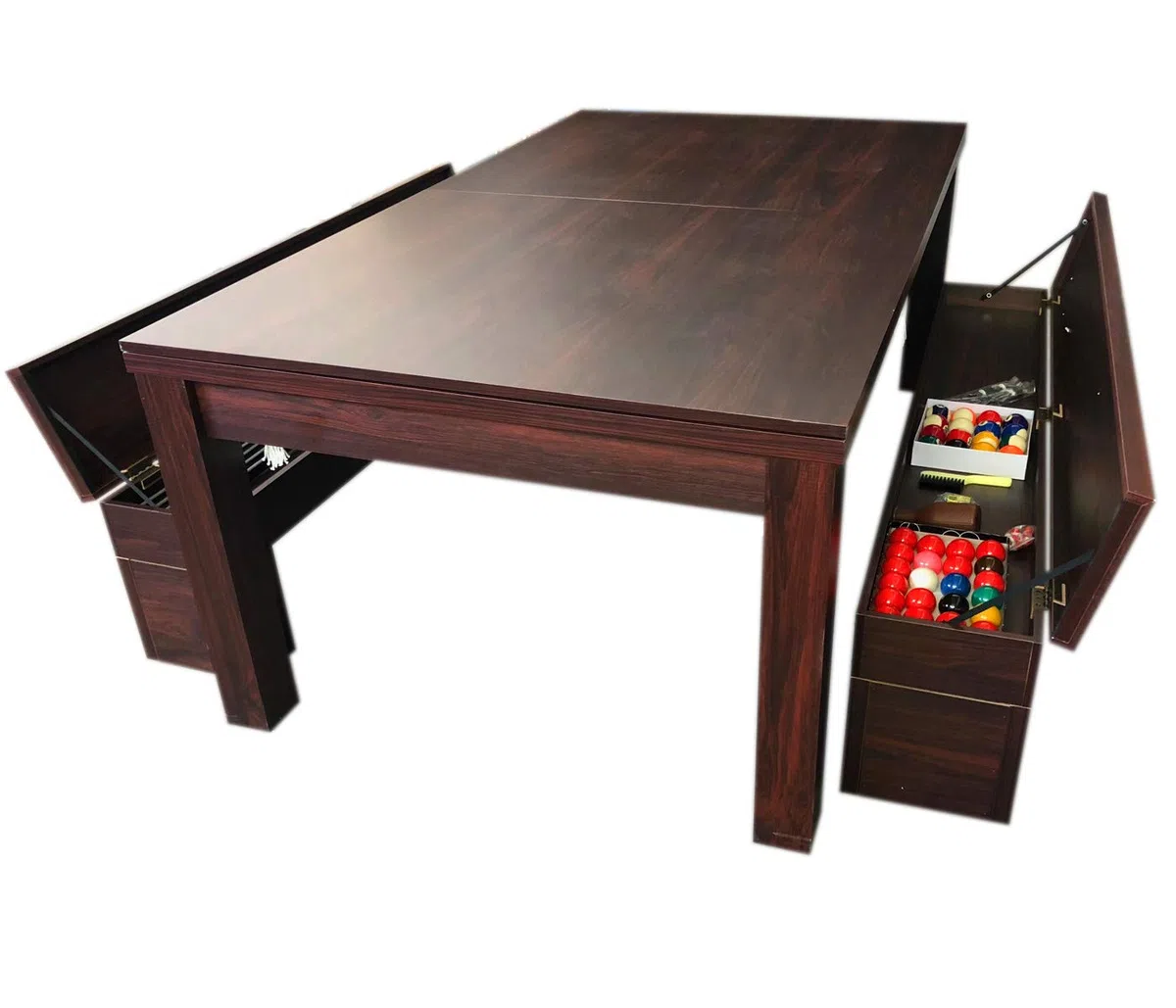 Simba Srl Billardtisch Billard 7 FT Billard-Spiel mit Tischplatte und Containerbänke Neue