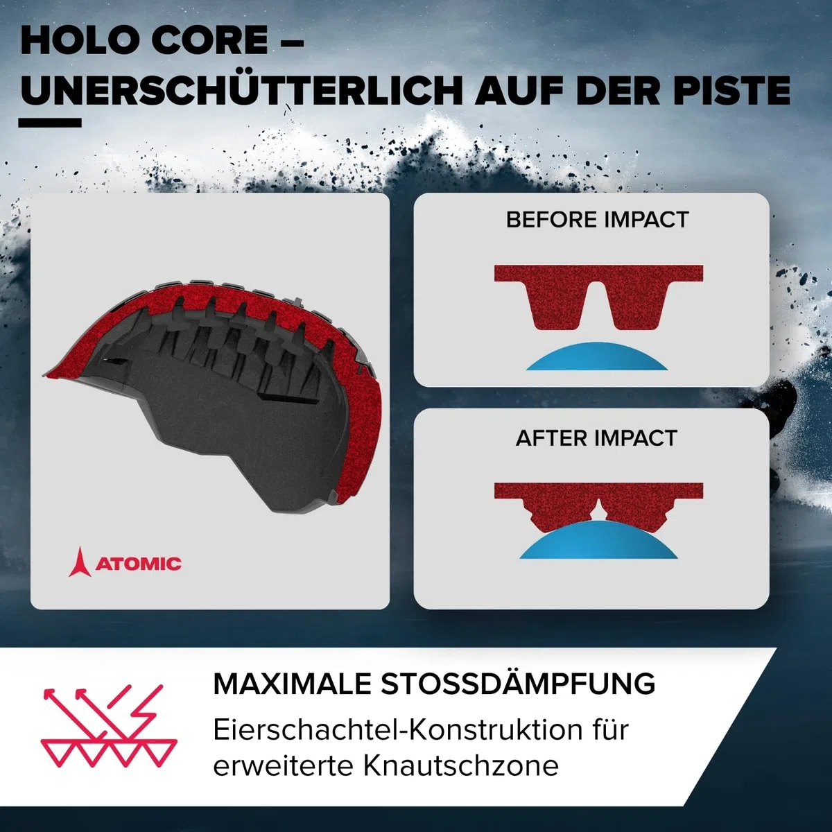 ATOMIC SAVOR VISOR JR Skihelm mit Visier - Für Kinder & Jugendliche - Max. Stoßdämpfung - Active Aircon Belüftung - Brille mit High End-Verspiegelung