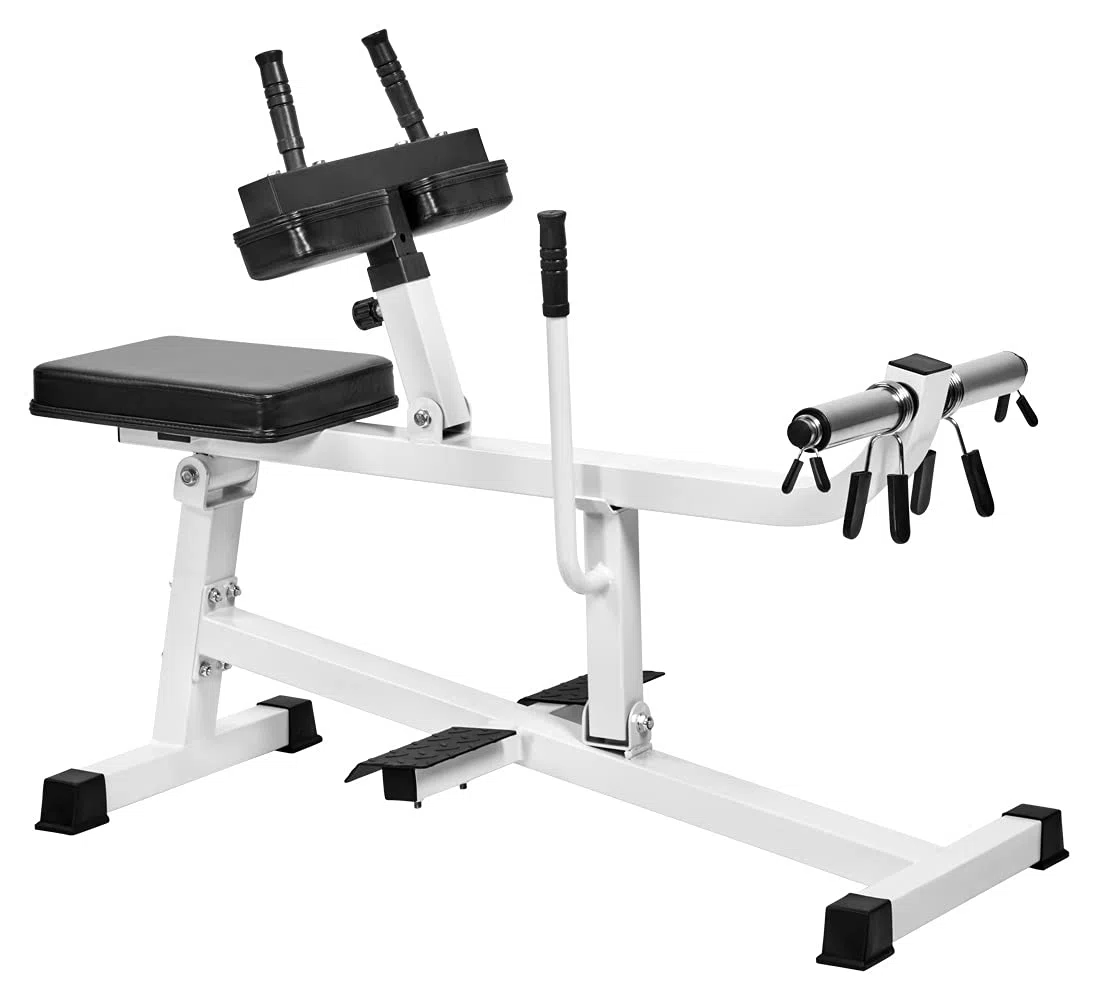 Bad Company Wadenmaschine sitzend I Fitnessgerät für das Wadentraining passend für 30/31 mm oder 50/51 mm Hantelscheiben I BCA-06