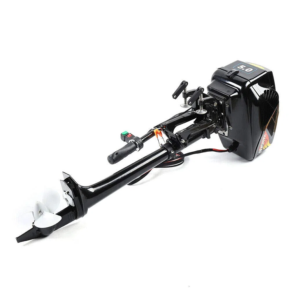 Elektro Aussenborder 48V 5PS - Elektromotor führerscheinfreier Bootsmotor 1200W Elektrisch Boot Außenbordmotor 8-10km/h Elektro Bootsmotor 3000upm