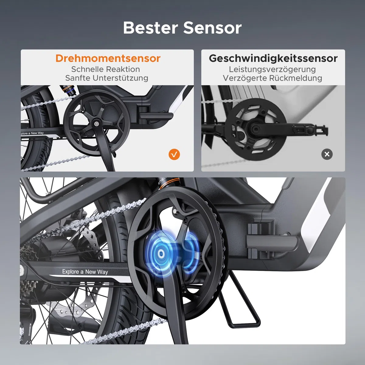 ENGWE E Bike mit APP, ebike 48V 13.5Ah Akku bis 135km, Drehmomentsensor & hydraulische Bremsen, 20 * 3.0 Reifen, 2 Stunden aufgeladen