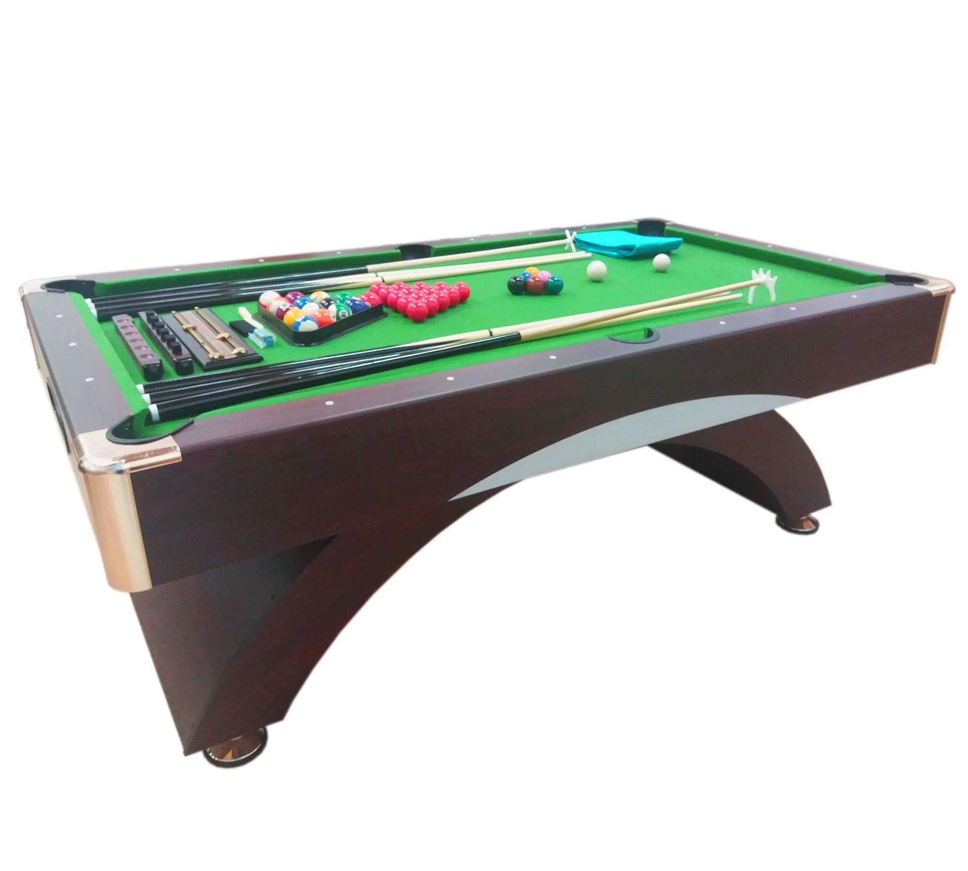 Billardtisch Billard Billard-Spiel mit Containerbänke 8FT Leonida GRÜN Neue