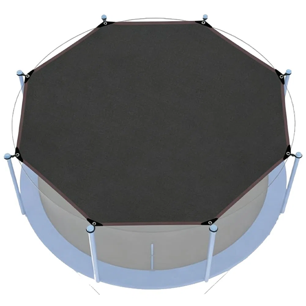 Trampolin Sonnenschutz Abdeckung Ø 305cm, Trampolin Überdachung Abdeckung für 8-Stangen-Trampolin, UV-Beständiges Sonnenschutznetz, Trampolin Zubehör für Outdoor, Hinterhof, Spielplatz