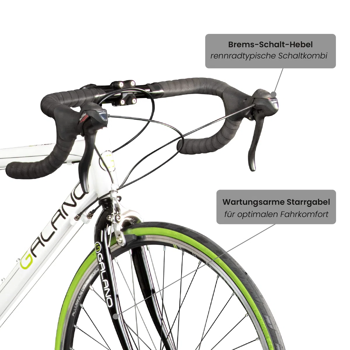 Galano Rennrad 26 Zoll Jugendrad Vuelta STI Jugendfahrrad 14 Gänge Fahrrad