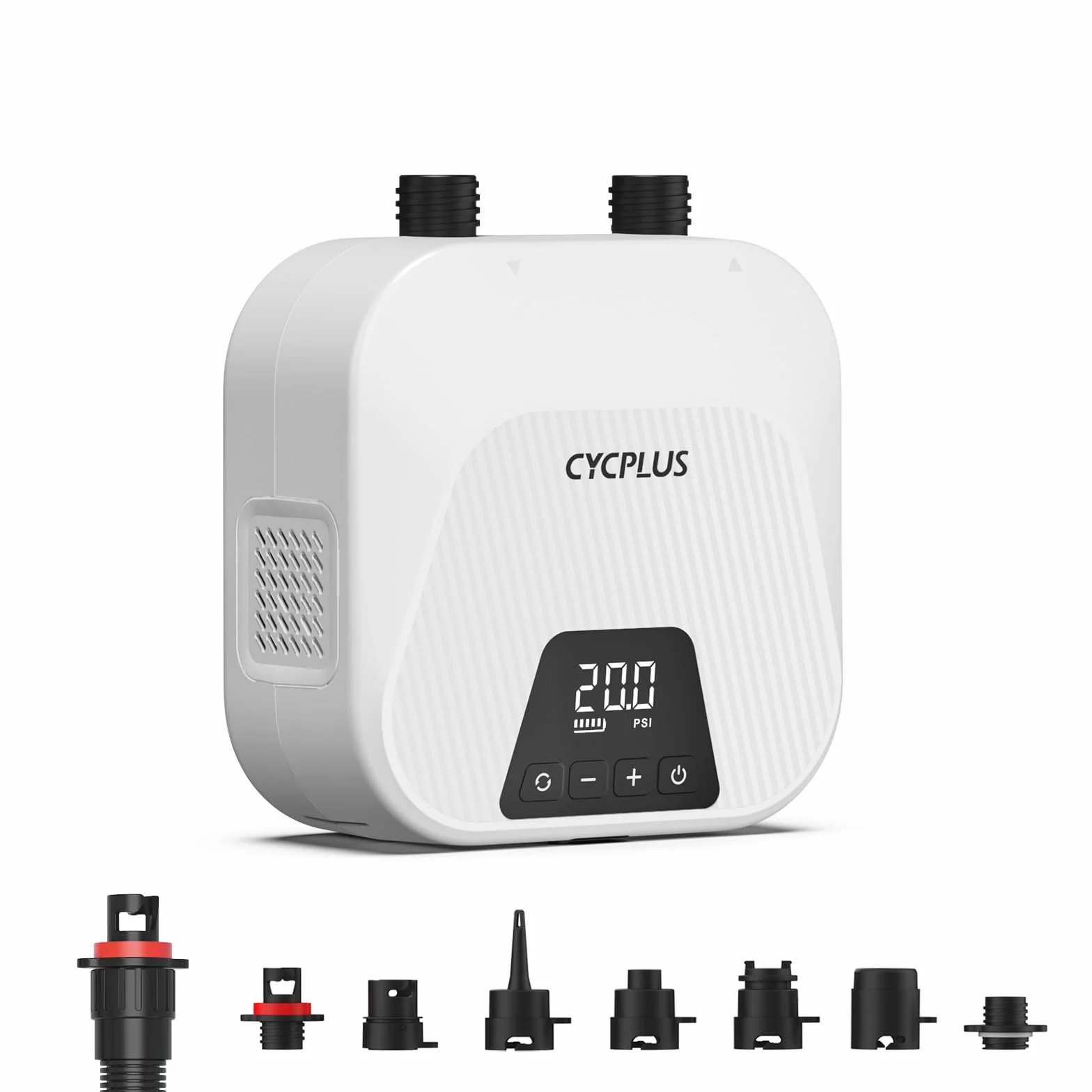 CYCPLUS 20PSI Hochdruck Smart SUP Luftpumpe, Akku-betrieben, Intelligent Dual Stage Inflation & Deflation, Auto-Off Luftpumpe für Stand Up Paddle Boards, Surfen Kite, Zelt, Matratze