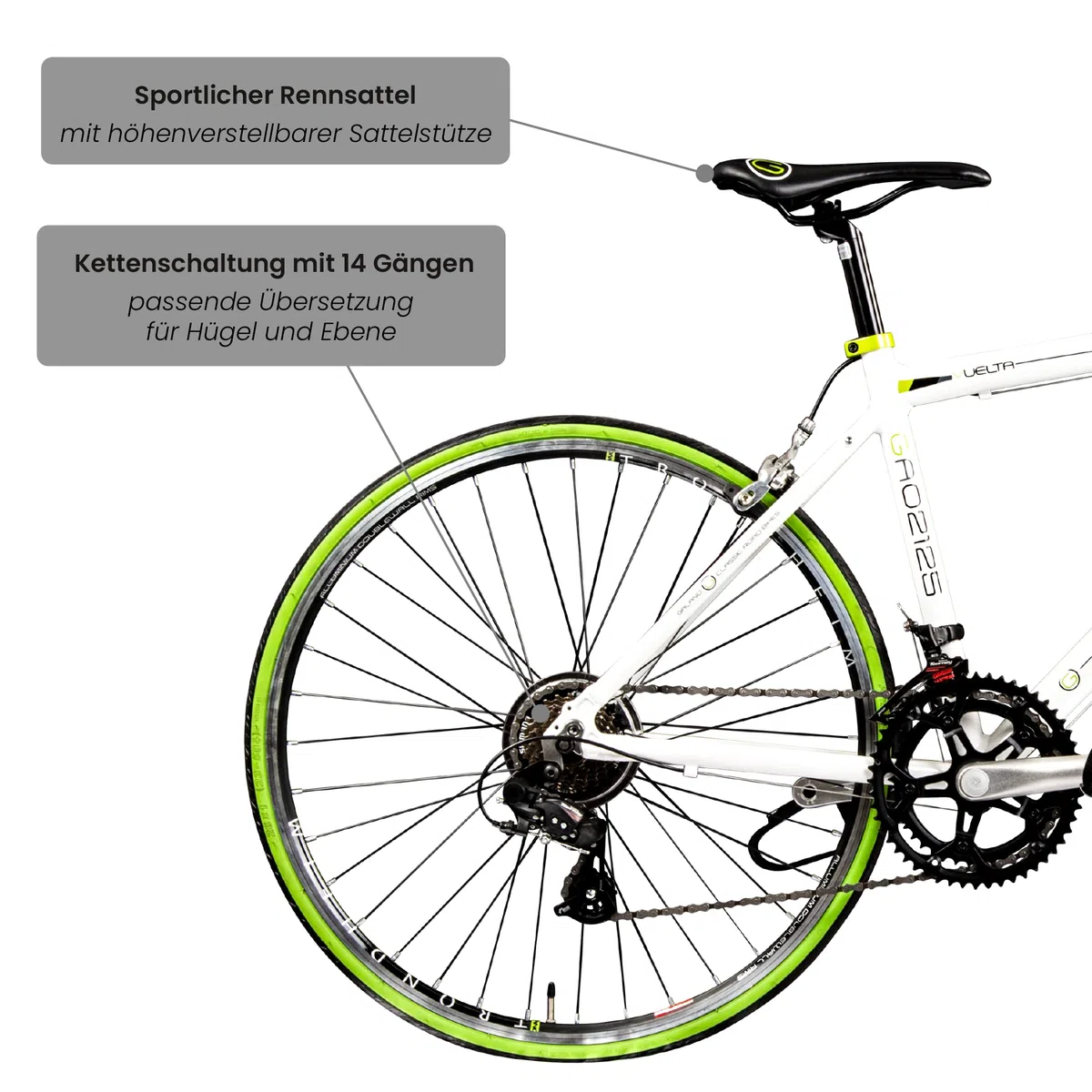 Galano Rennrad 26 Zoll Jugendrad Vuelta STI Jugendfahrrad 14 Gänge Fahrrad