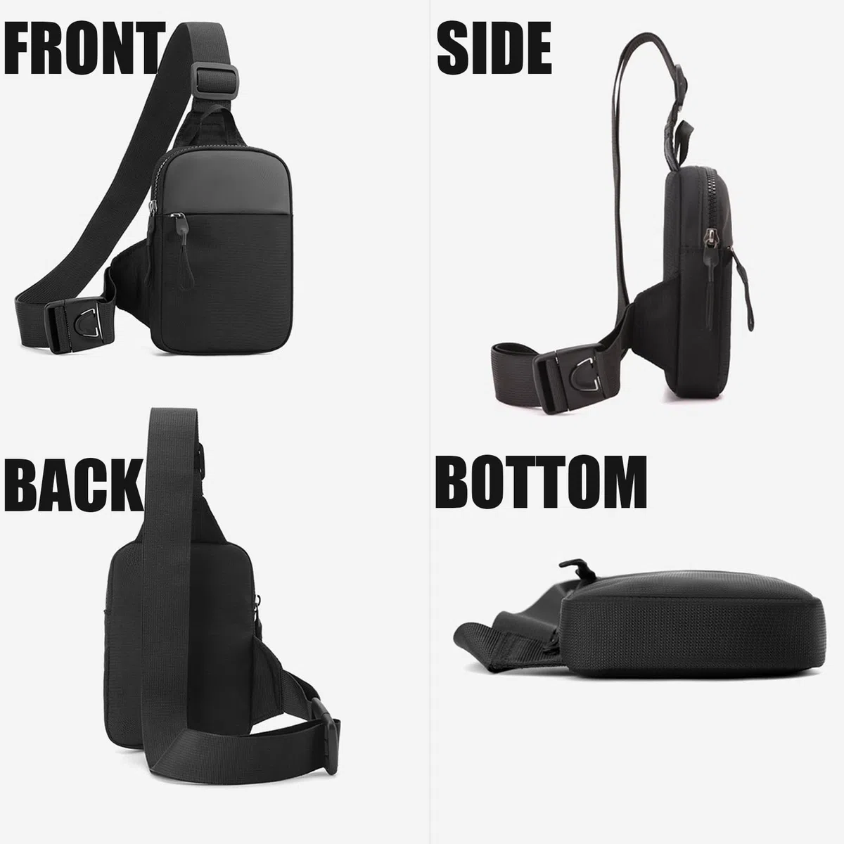 JSTHHTT Gym Shoulder Bags: Sling Bag Damen Klein, Sling Rucksack Damen, Eingurt Rucksack - Sport-Schultertaschen für Herren Damen, Brusttasche Herren Damen, Ideal für Reisen, Sport Freizeit