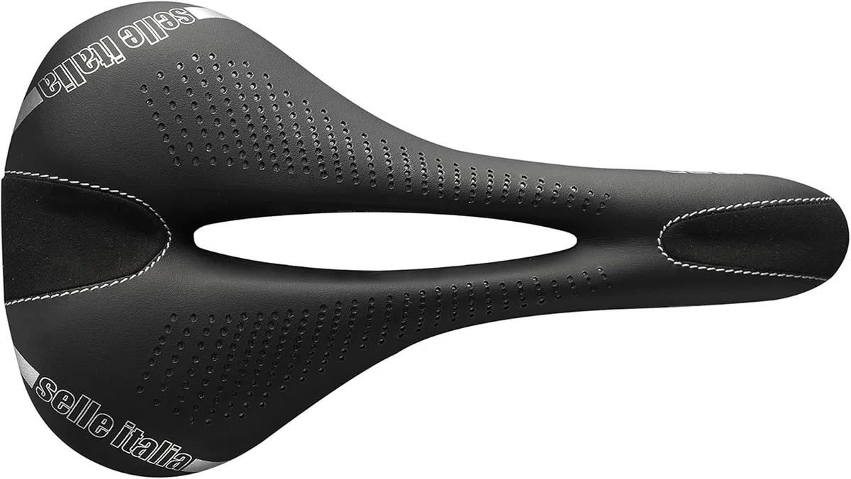 Selle Italia - Sattel für Rennräder, Man Gel Flow, Rail Manganese Rohr Ø 7, Sattel Road Gran Turismus, Fibra-tek, Komfort Gel, Stoßdämpfer