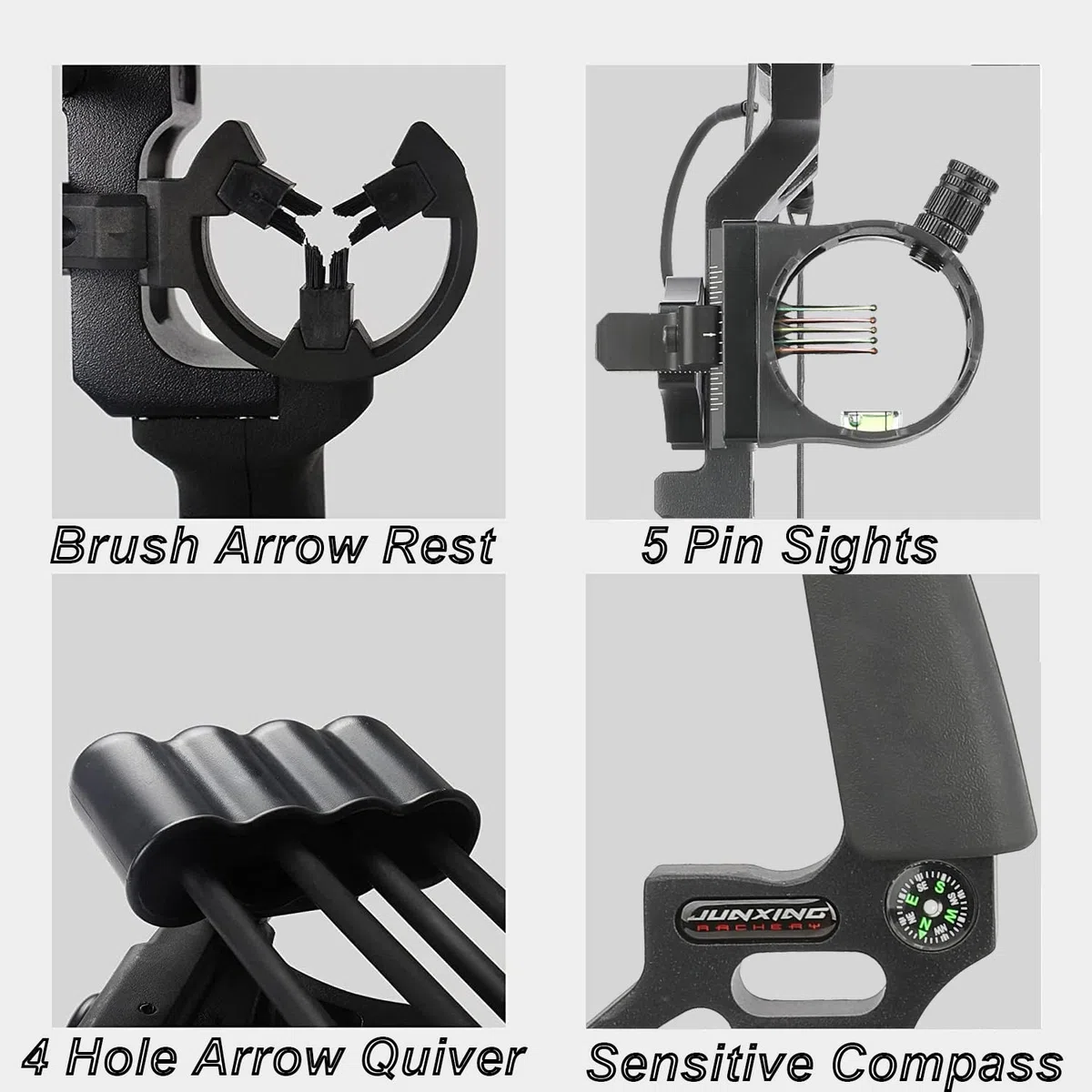 20-70 LBS Compoundbogen Set Erwachsene Bogenschießen Jagdbogen Bogenfischen Compound Bogen und Pfeil Set mit Zubehör für Jagd Praxis Zielschießen Links & Rechtshänder