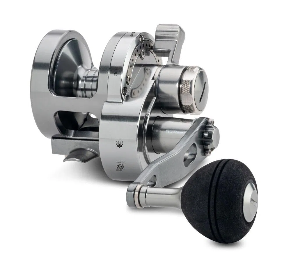 Full Metal Jig SD-4001LH, Jigging-Multirolle, Aluminium-Gehäuse, Meeresangel, Linkshand, Norwegenrolle, Multirolle