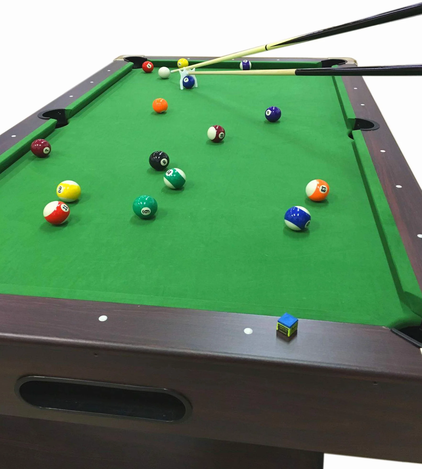 Billardtisch Billard Billard-Spiel mit Containerbänke 8FT Leonida GRÜN Neue