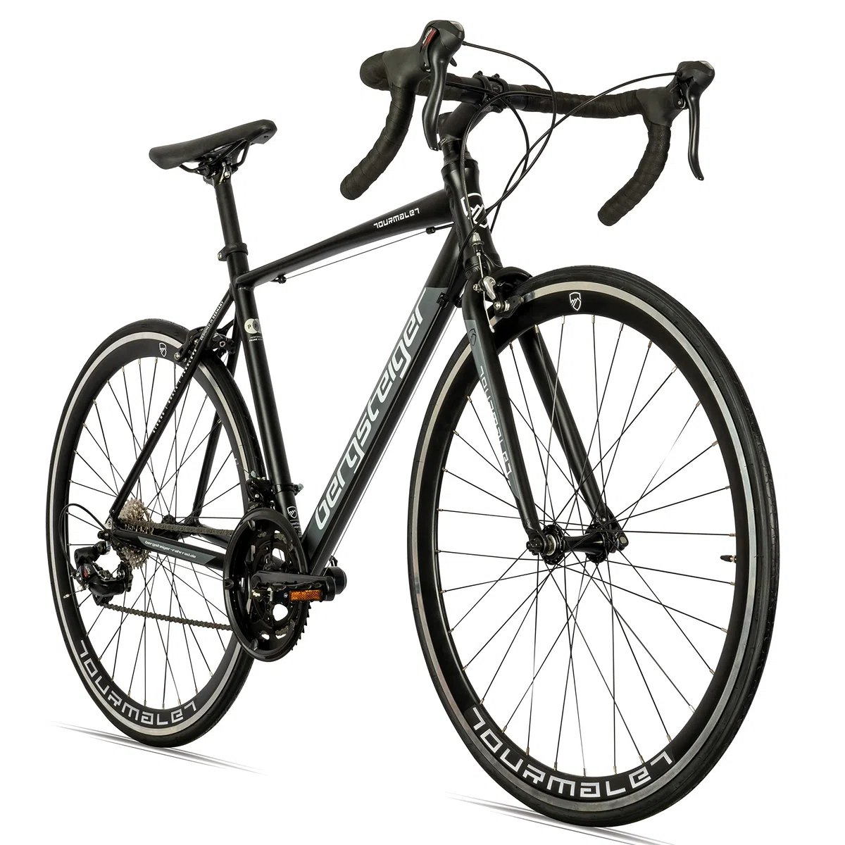 Bergsteiger Tourmalet 28 Zoll Rennrad Gravelbike aus Aluminium | Leichtes 11 kg Damen & Herren Gravel Bike mit 14 Gang Schaltung. Schalthebelsystem ideal ab 170 cm Groesse geeignet.