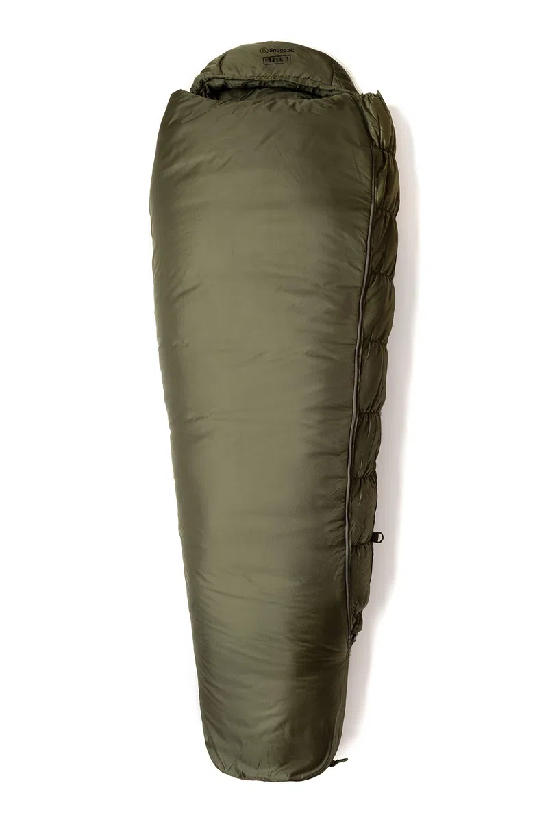 Snugpak Sleeping Bag Softie Elite 3 Schlafsack Oliv, olivgrün, Left Side Zip