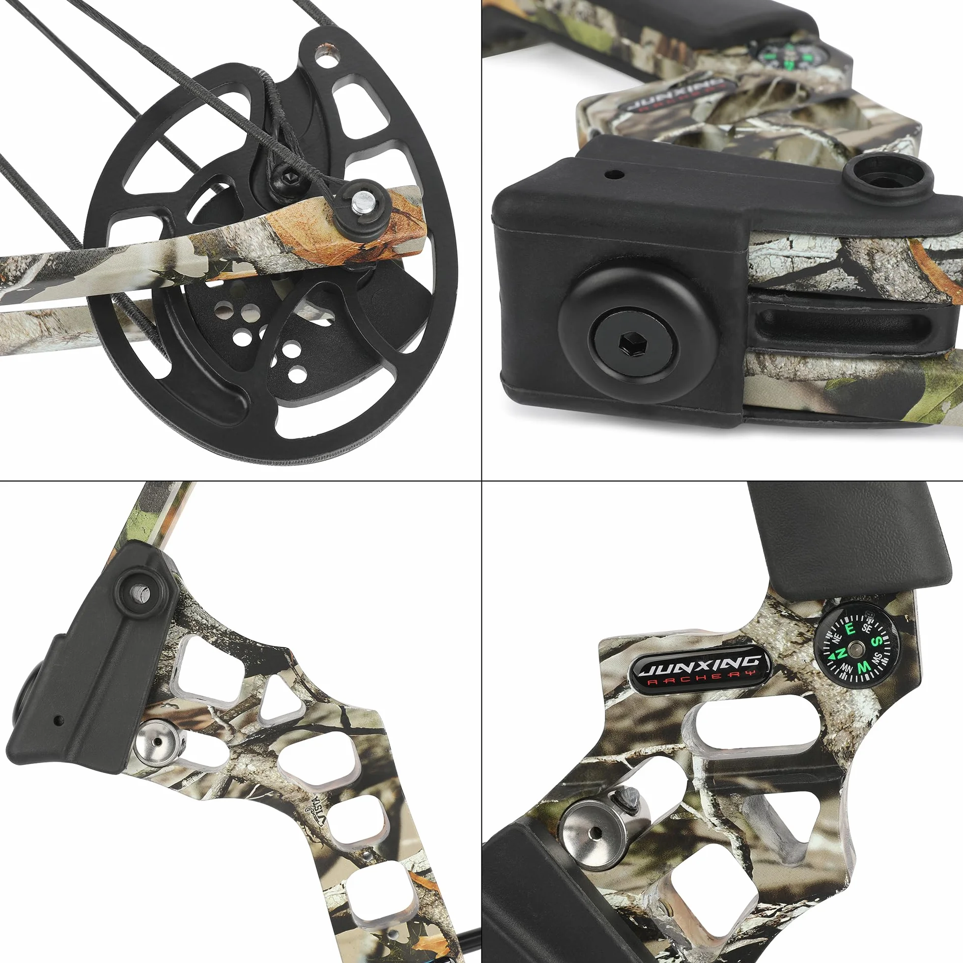 Bogenschießen CompoundBogen Set, Jagd & Targeting, 20-70lbs einstellbar, IBO 320FPS, 34" Erwachsene Bogen, Jagdbogen