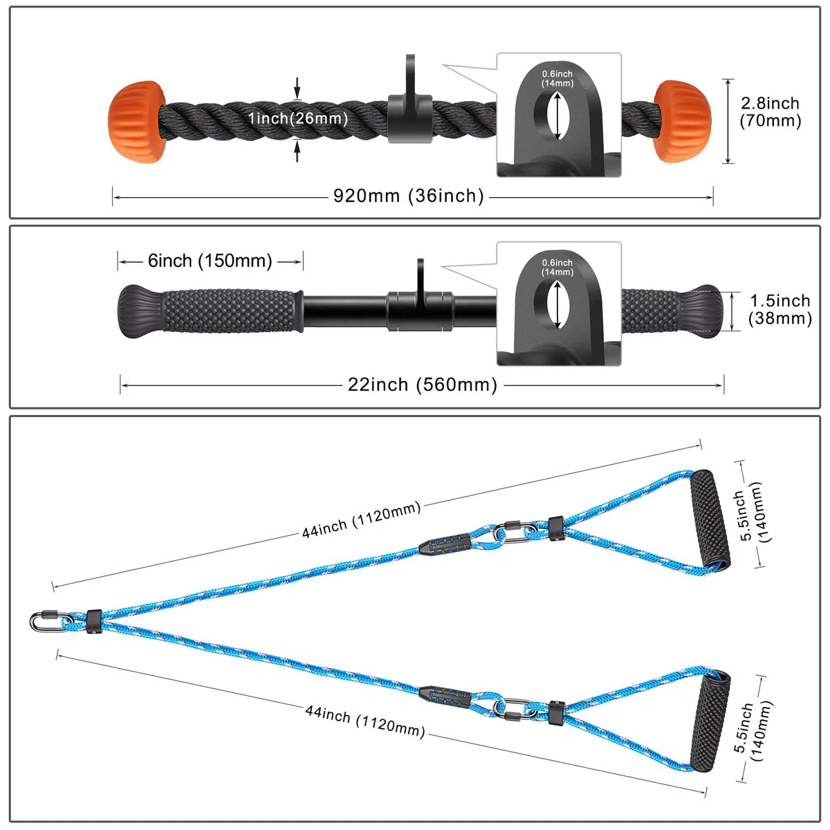 SELEWARE Heavy Duty Klimmzugstange Wandhalterung Multifunktionelle Klimmzugstange mit Seilzugsystem Gym LAT und Lift Pulley Attachments Heavy Bag Hanger
