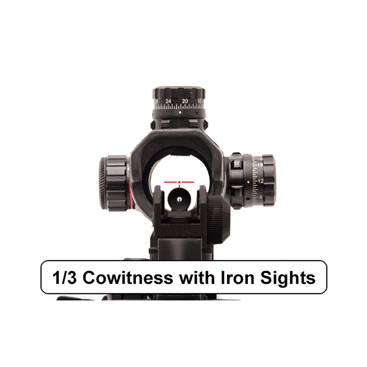 UTG Taktisches Leuchtpunktvisier 6 Zoll ITA CQB T-dot Sight mit Offset QD Montage, Rot/Grün, SCP-TDTDQ