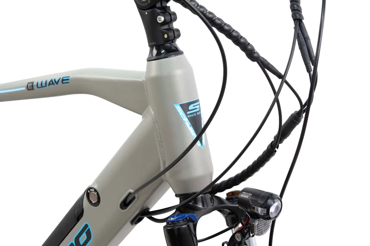 F.lli Schiano E-Bike Herren 28 Zoll, 418Wh Abnehmbarer Akku, 50Nm Motor, Shimano 21-Gang, Hydraulische Scheibenbremsen, E-Wave Grau