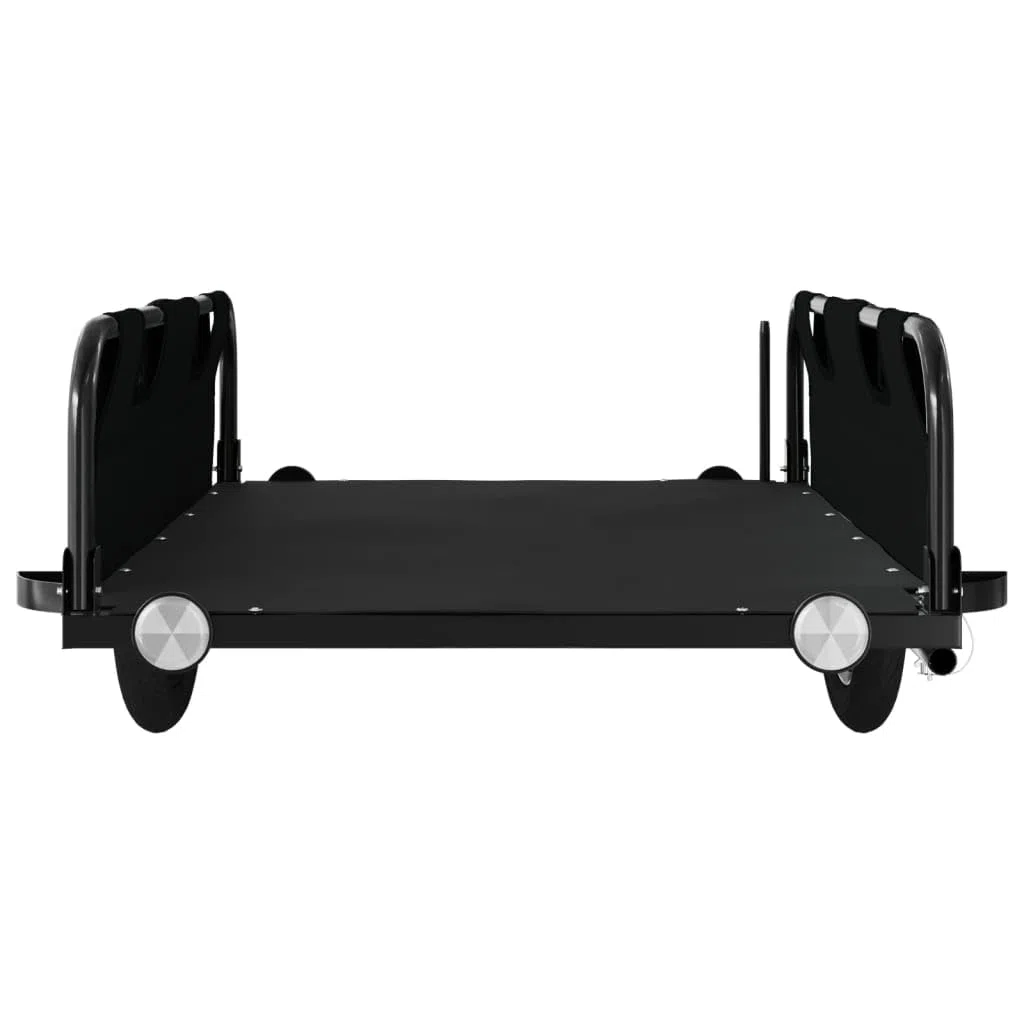 Willood Fahrradanhänger Lastenanhänger Fahrrad Transportanhänger Anhänger Schwarz Oxford-Gewebe und Eisen 135 x 68 x 38.5 cm