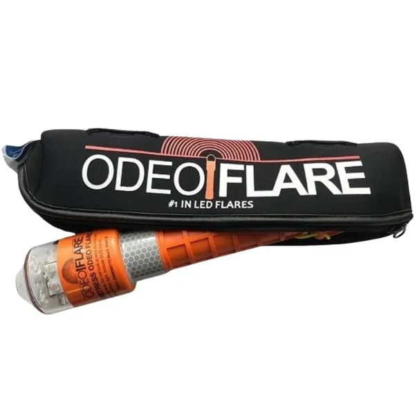 Odeo MK3 beleuchtete Rakete mit Neopren-Schutzhülle, wasserdicht, LED-Sicherheitsrakete, langlebig, leicht, Meeresnotfall, Outdoor-Überleben