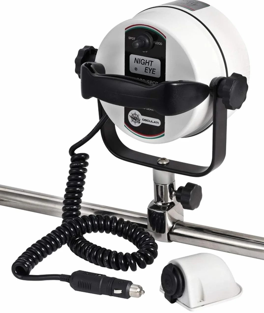 Osculati Night Eye Scheinwerfer, Messing verchromt 12 V