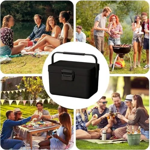 Isolierte Kühlbox - Harte Lunchbox mit Griff für Essen und Getränke - Ideal für Camping, Reisen und Zuhause