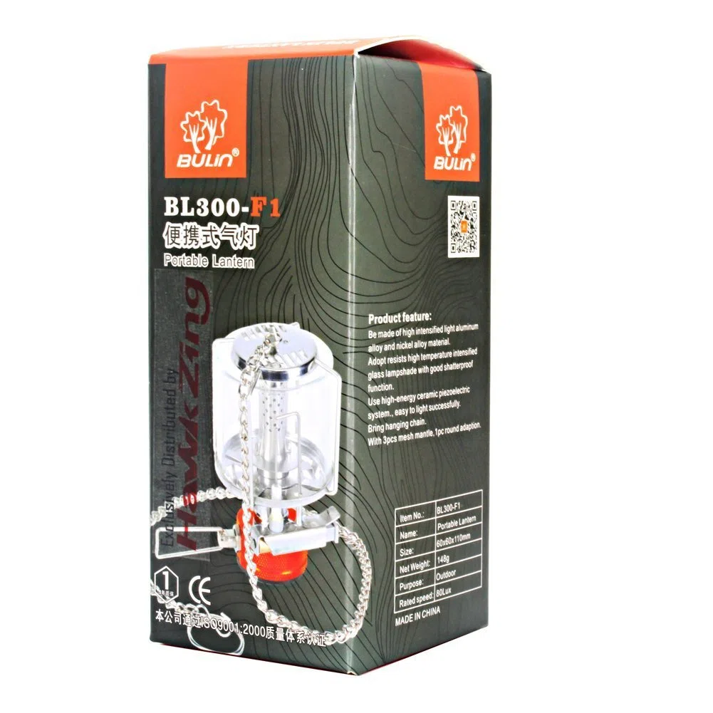 Tentock Leichte Gaslaterne im Freien Tragbare Aluminium Gaslaterne Camping mit Adapter und Hängenden Kette für Wandern Picknick