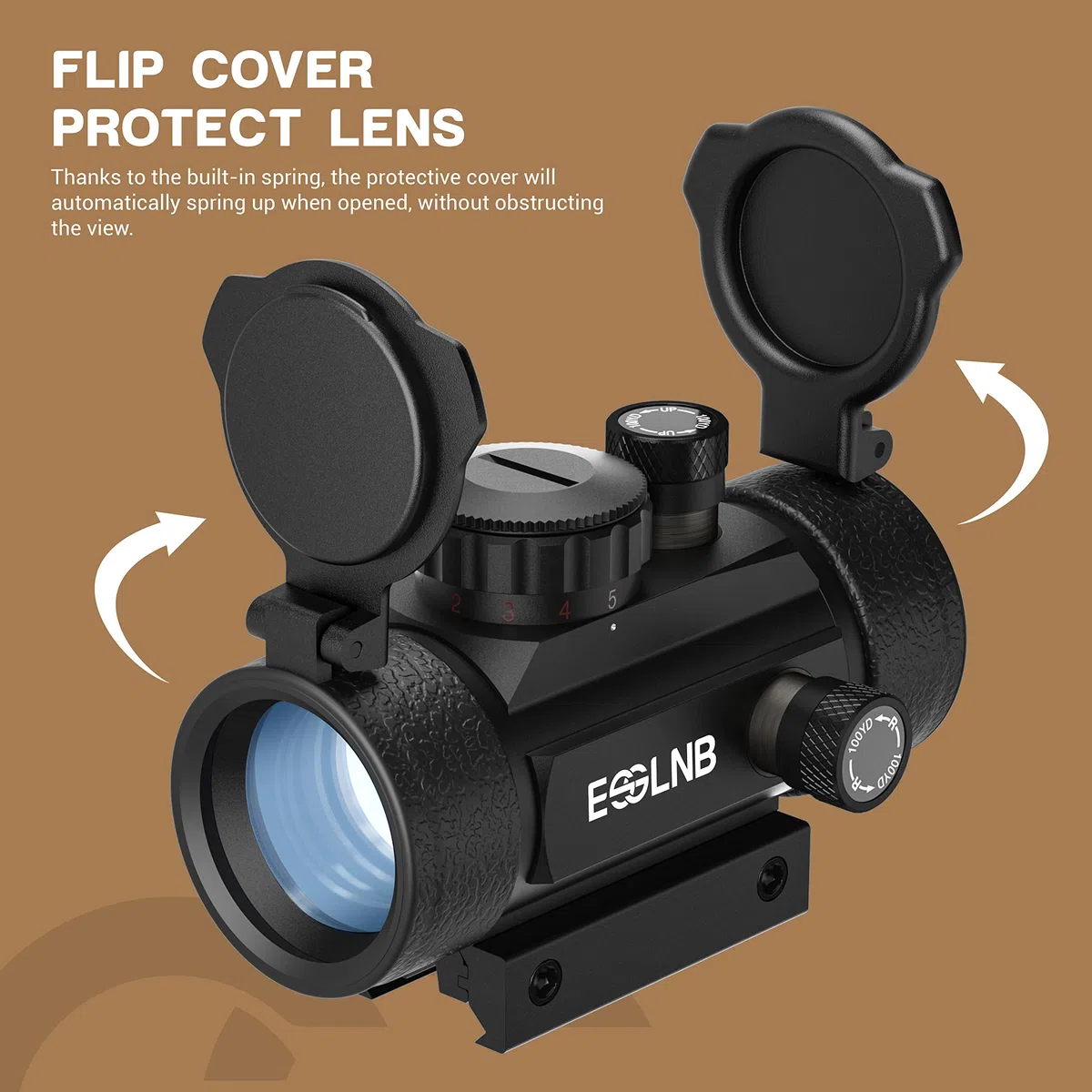 ESSLNB Red Dot Visier Rotpunktvisier für 13/22mm Schiene Leuchtpunktvisier Rot/Grün Punkt mit 5 Helligkeitsstufen für Jagd Softair und Armbrust