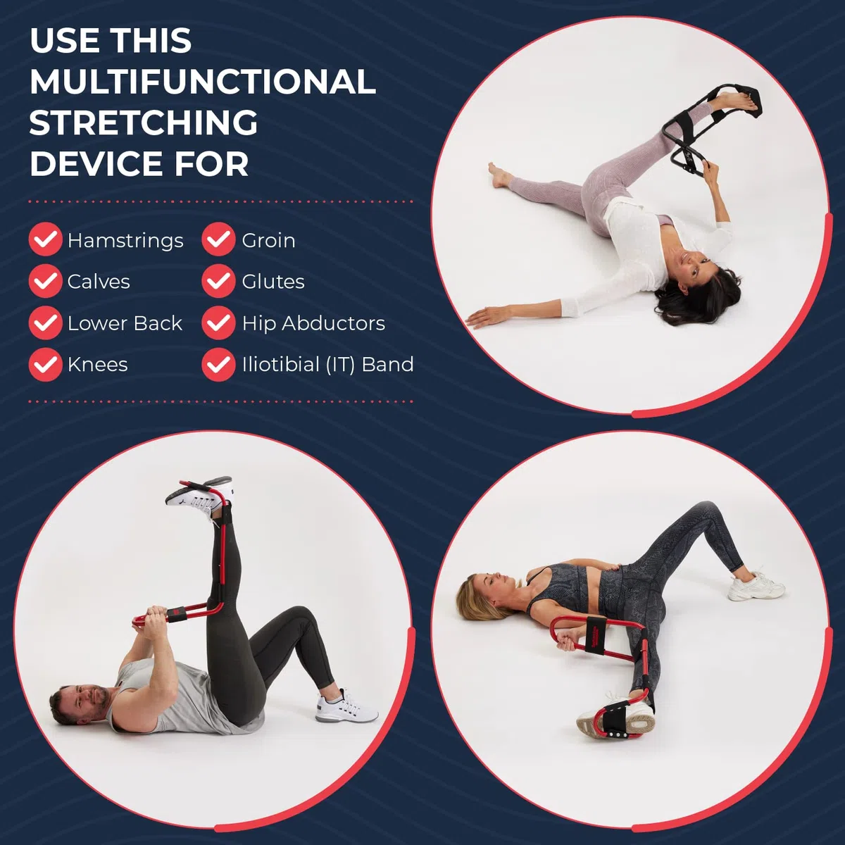 IdealStretch Original Hamstring Stretcher Device - Hamstring & Calf Stretcher Reduces Pain & Provides Deep Knee Stretch