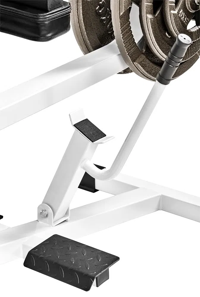 Bad Company Wadenmaschine sitzend I Fitnessgerät für das Wadentraining passend für 30/31 mm oder 50/51 mm Hantelscheiben I BCA-06