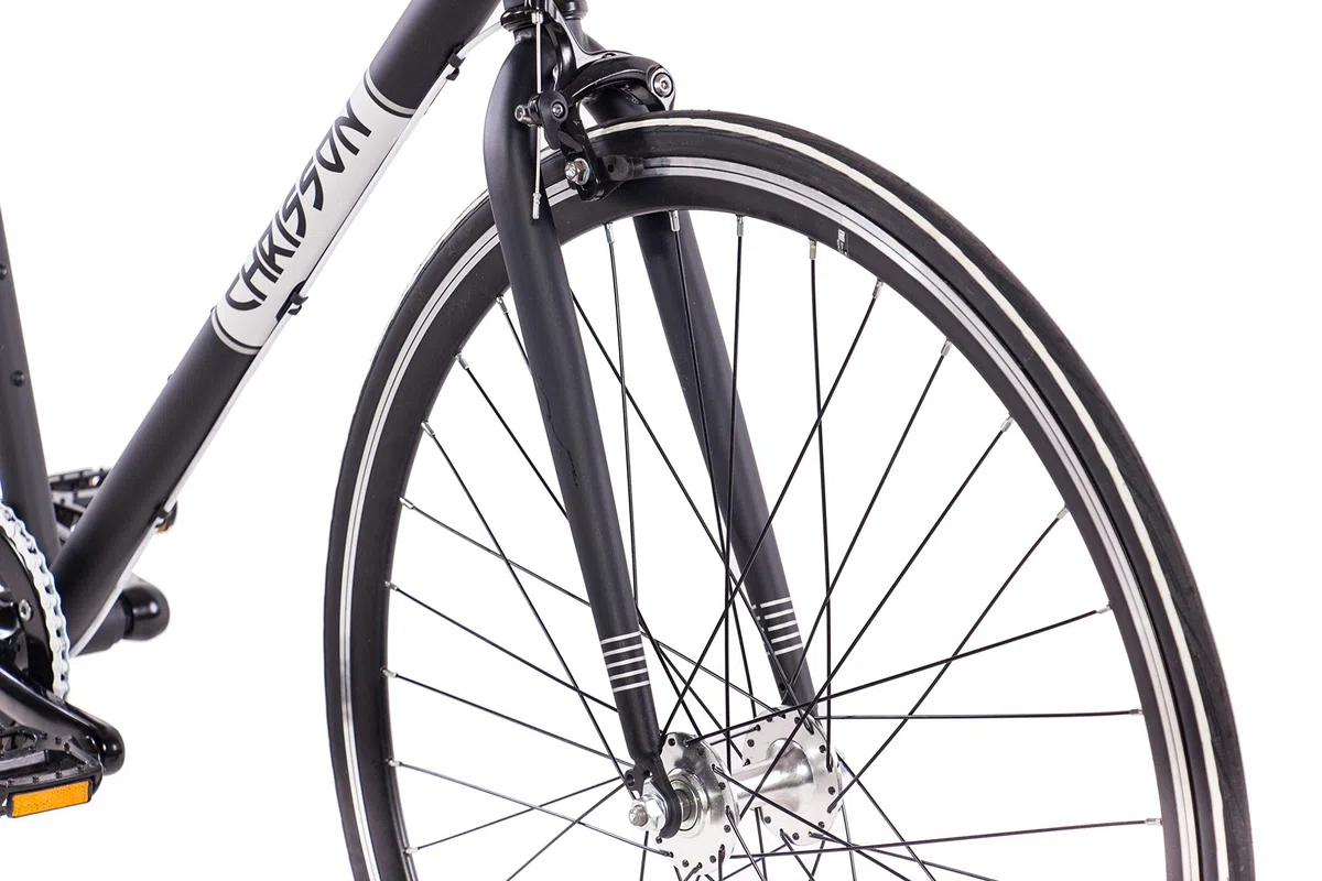 CHRISSON 28 Zoll Retro Rennrad Vintage Bike - Vintage Road N7 schwarz 56 cm mit 7 Gang Shimano Nexus Nabenschaltung, Urban Old School Fahrrad für Damen und Herren