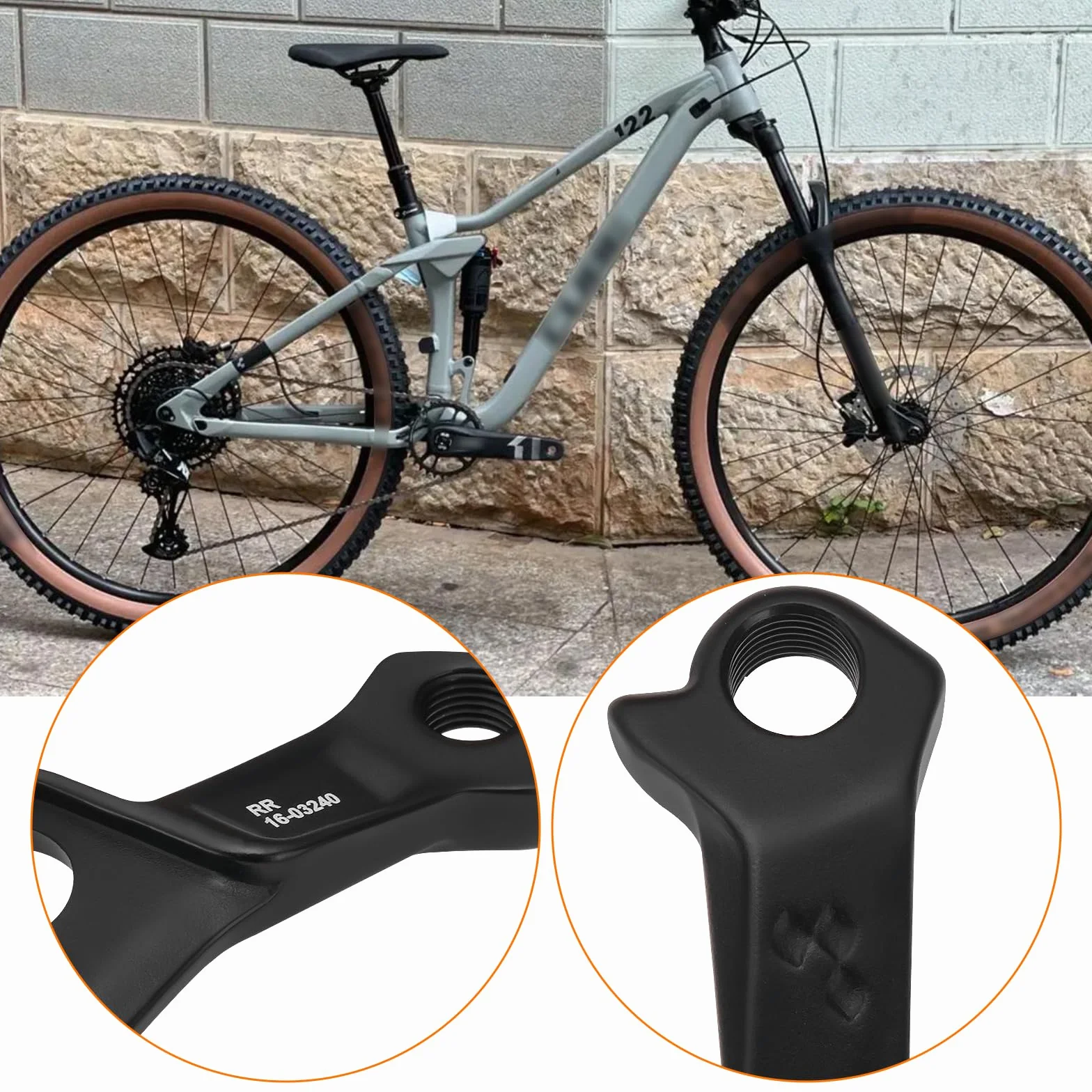 Fahrrad-Umwerferaufhänger Schaltauge für Hinten Schaltauge für Hinten Fahrrad-Endhaken Kompatibel mit Cube Axial WS/Agree C/Cross Race # 10063 / # RR 16-03240