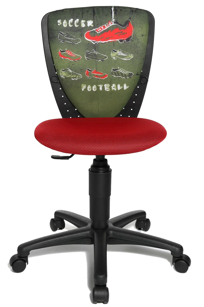 Topstar Nic 70570JD0 Soccer Drehstuhl, schwarz/rot, 39D x 43W x 94H cm