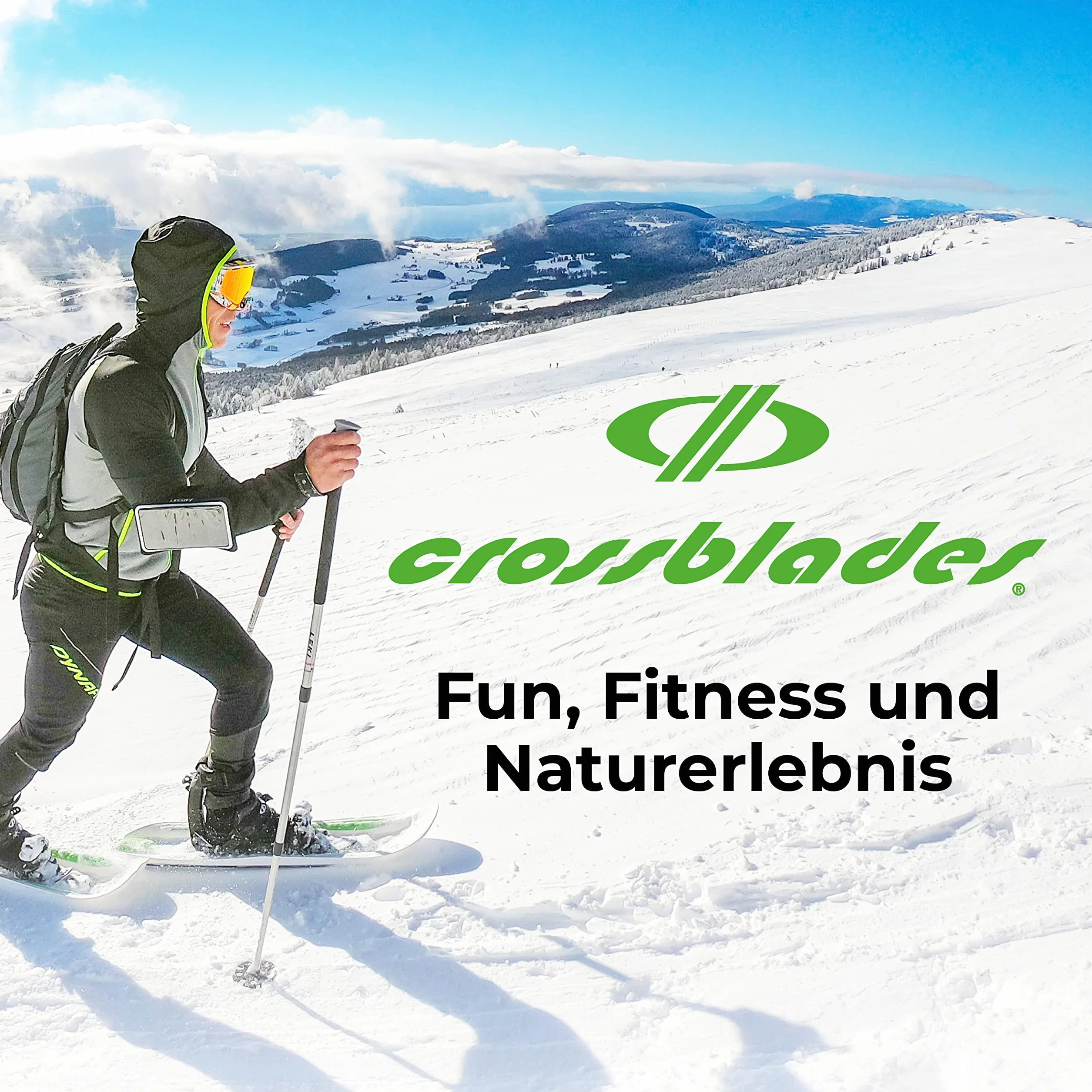 Softboot Schneeschuhe Weiß 36-46 I 3in1 Schneeschuh zum Steigen, Fahren, Gleiten I Weltneuheit-Schneeschuhe zum Skifahren mit Wanderschuh