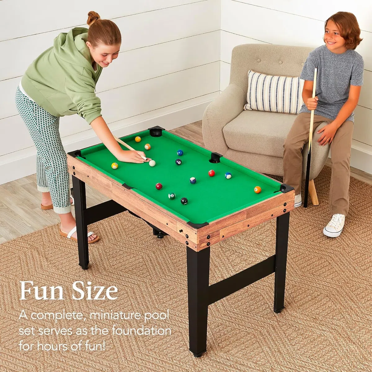 4 in 1 Multi Spieltisch Set, Tischspiel multifunktional mit Tischfußball Hockey, Billard, Tischtennis,Kombi-Tisch für Kinder Erwachsene
