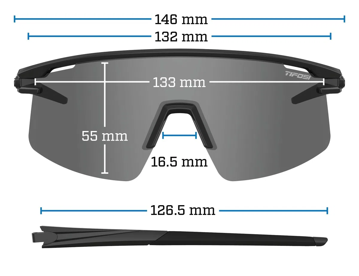 Tifosi Moab Lite Fahrrad-Sonnenbrille, ideal für Radfahren, Laufen, Baseball und Pickleball, bruchsichere Polycarbonat-Gläser