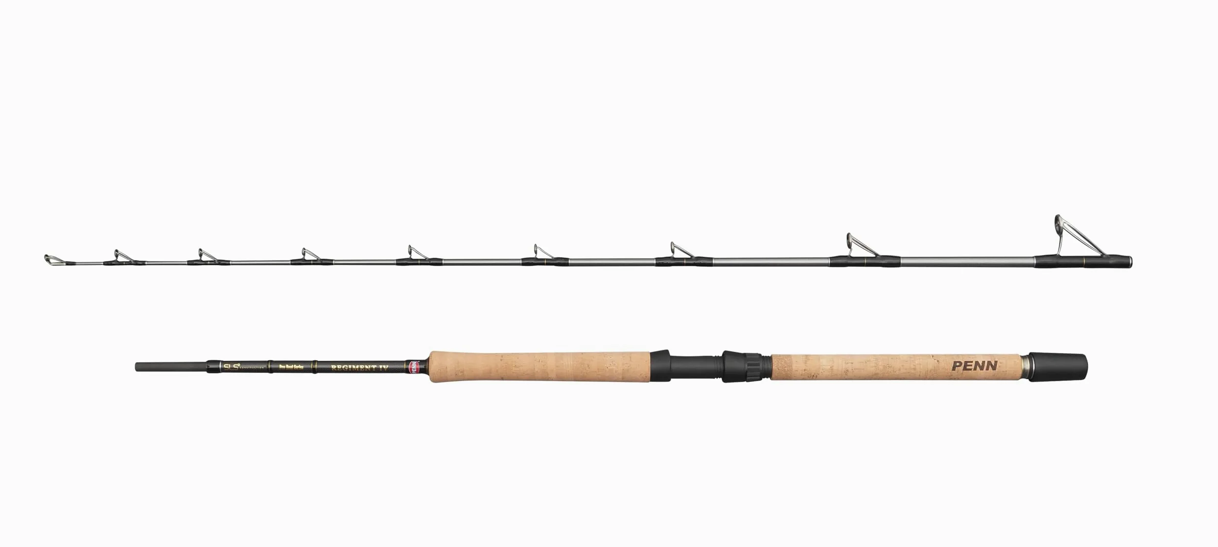 Penn Regiment IV Pro Boat Rod, Saltwater Angler Fishing Rod for Sea Fish Cod, Sea EEL, Bass, Pollock, Mackerel, Shark, Strong Leightweight & Versatile, Silver, 2.10m Fast Ambidextrous Carbon Rod