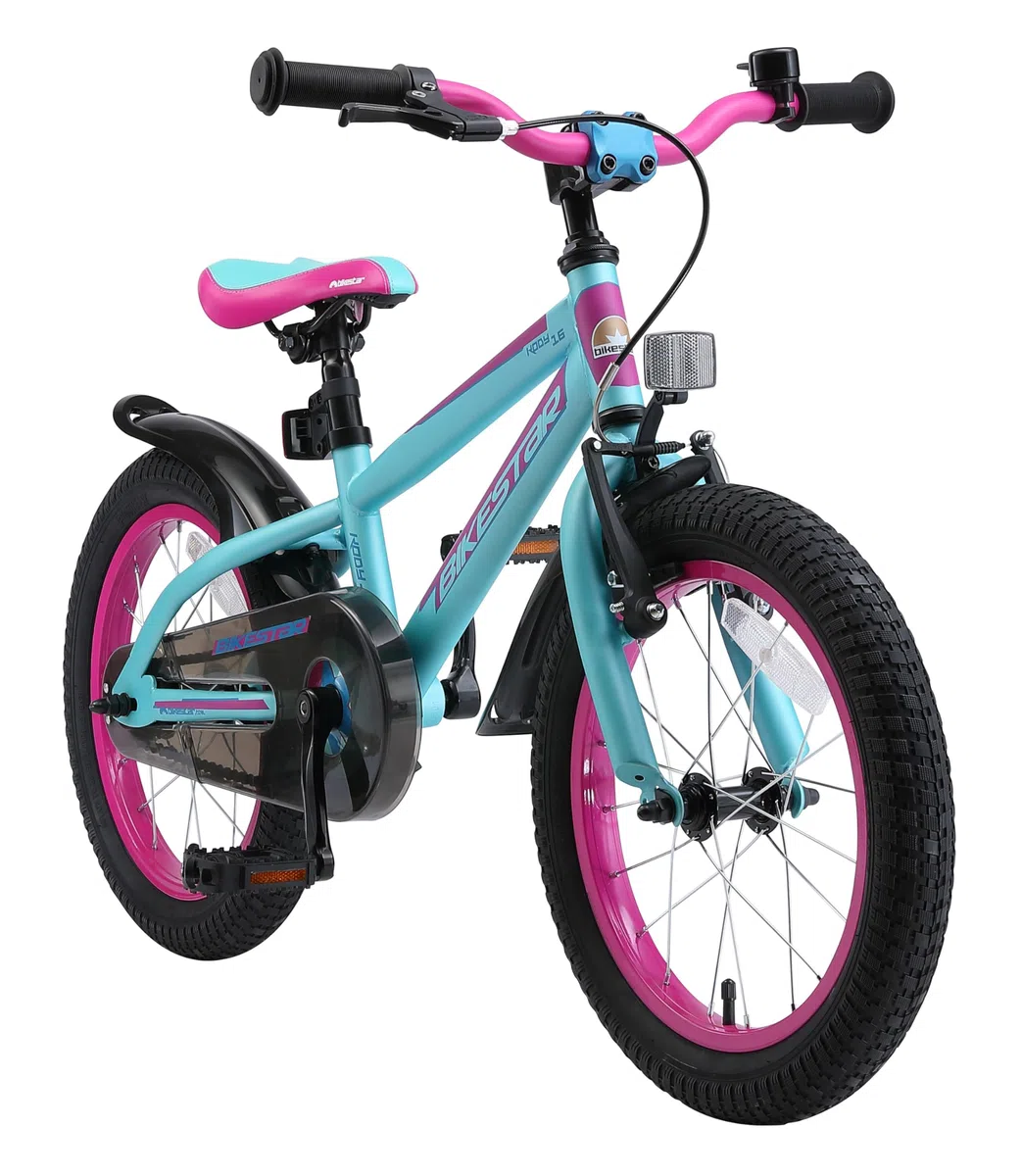 BIKESTAR Kinderfahrrad 16 Zoll für Mädchen und Jungen ab 4-5 Jahre | 16er Kinderrad Mountainbike | Fahrrad für Kinder | Risikofrei Testen